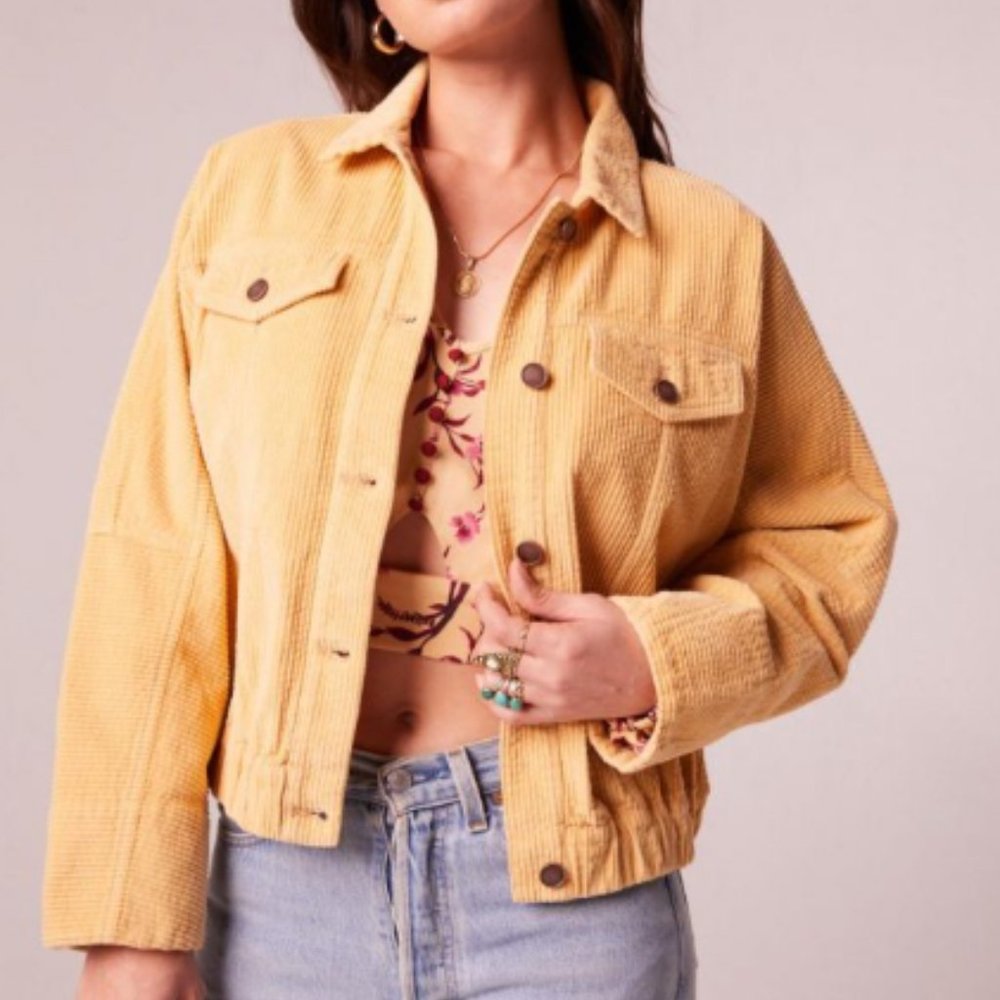 NWT Womens Band of the Free Other Side Corduroy Jacket Sand Color Size S